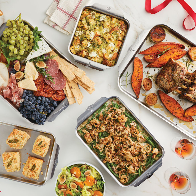 Stainless Steel and Aluminum Quarter Sheet Pan, 9" x 12"