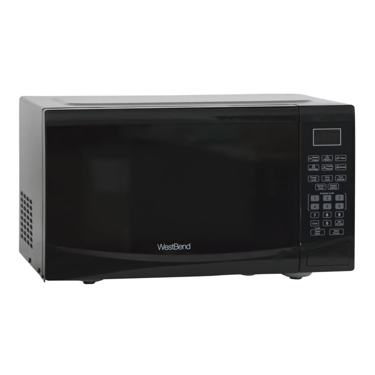 West Bend Compact Black 900-Watt Microwave Oven with LED Light