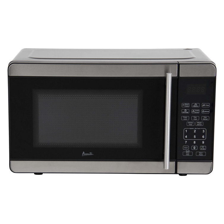 Avanti 0.7 cu ft Stainless Steel and Black Countertop Microwave Oven