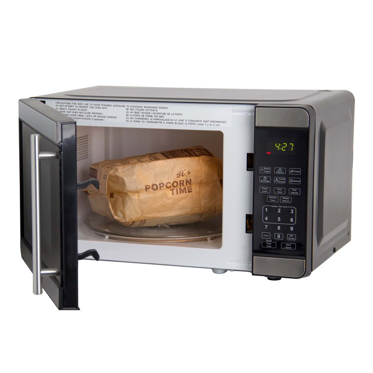 Avanti 0.7 cu ft Stainless Steel and Black Countertop Microwave Oven
