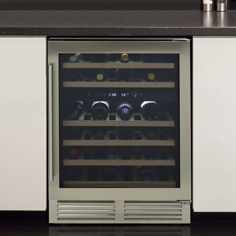 Avanti 46 Bottle Dual-Zone Designer Wine Cooler with Wooden Shelves
