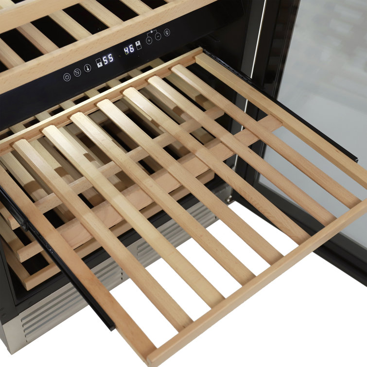 Avanti 46 Bottle Dual-Zone Designer Wine Cooler with Wooden Shelves