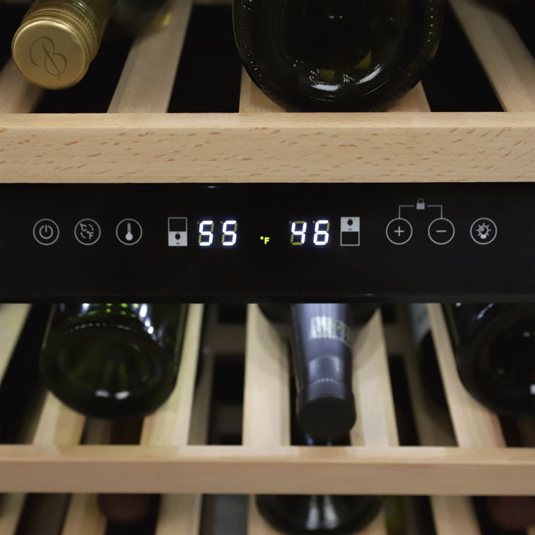 Avanti 46 Bottle Dual-Zone Designer Wine Cooler with Wooden Shelves