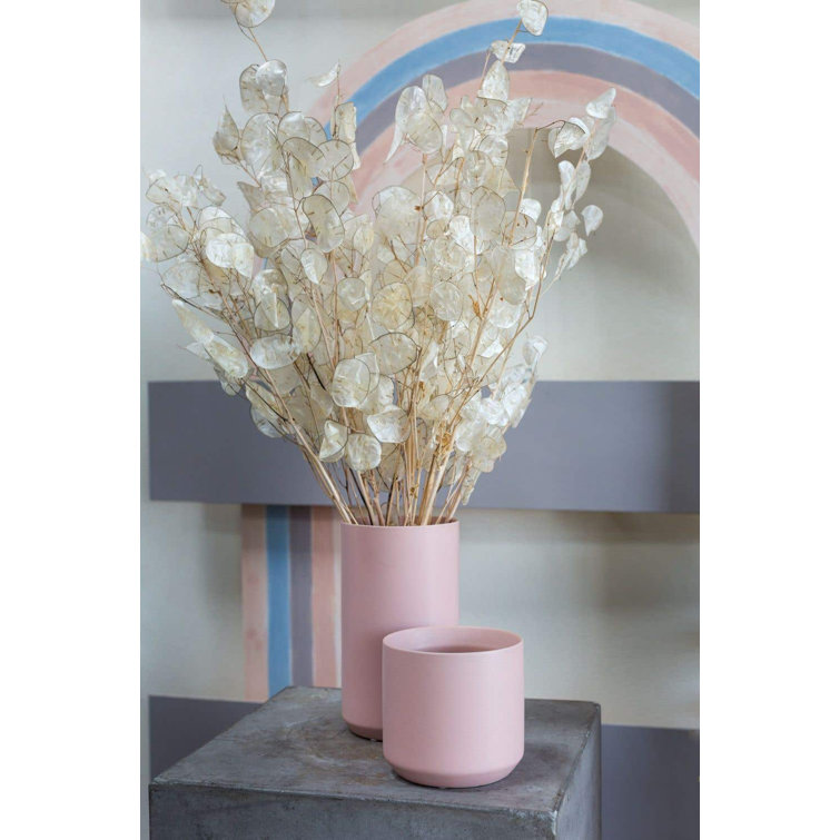 Pink Handmade Ceramic Round Planter Pot, 6.75"