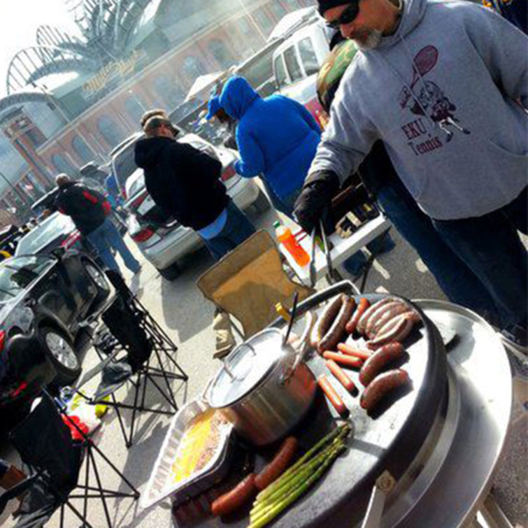 Stainless Steel Propane Gas Grill with Smoker and Wheels