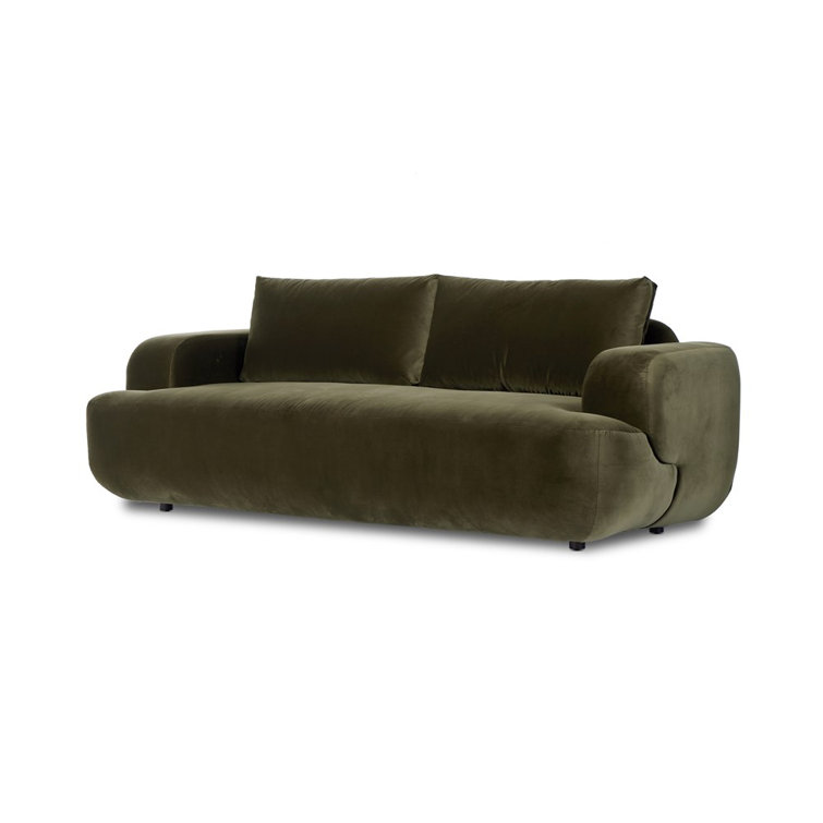 Surrey Olive Green Cotton Blend Modern Sofa