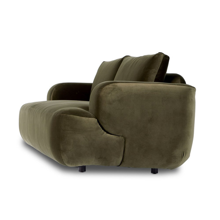 Surrey Olive Green Cotton Blend Modern Sofa