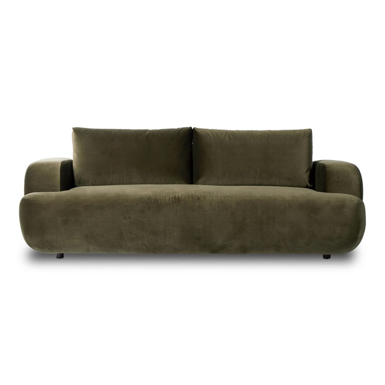 Surrey Olive Green Cotton Blend Modern Sofa