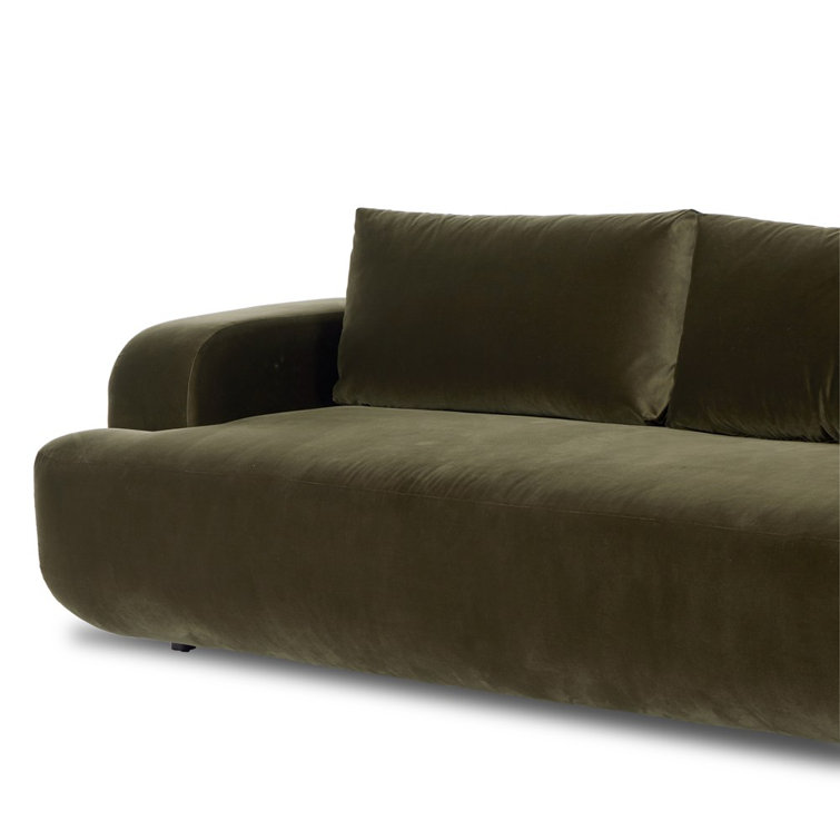 Surrey Olive Green Cotton Blend Modern Sofa