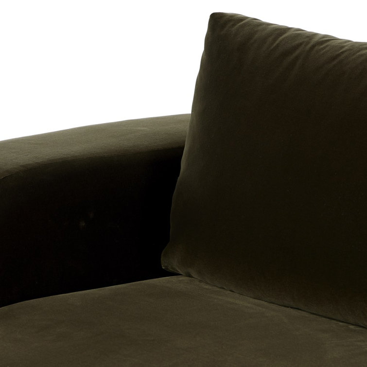 Surrey Olive Green Cotton Blend Modern Sofa