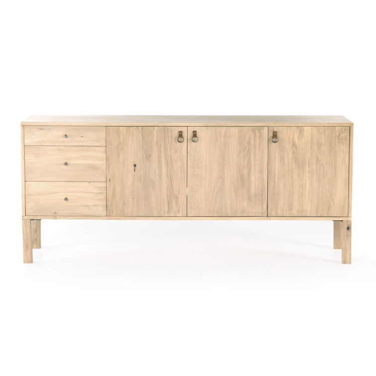 Isador Contemporary 74'' Brown Solid Poplar Sideboard