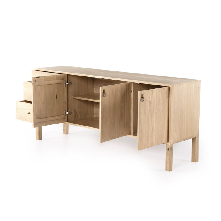 Isador Contemporary 74'' Brown Solid Poplar Sideboard