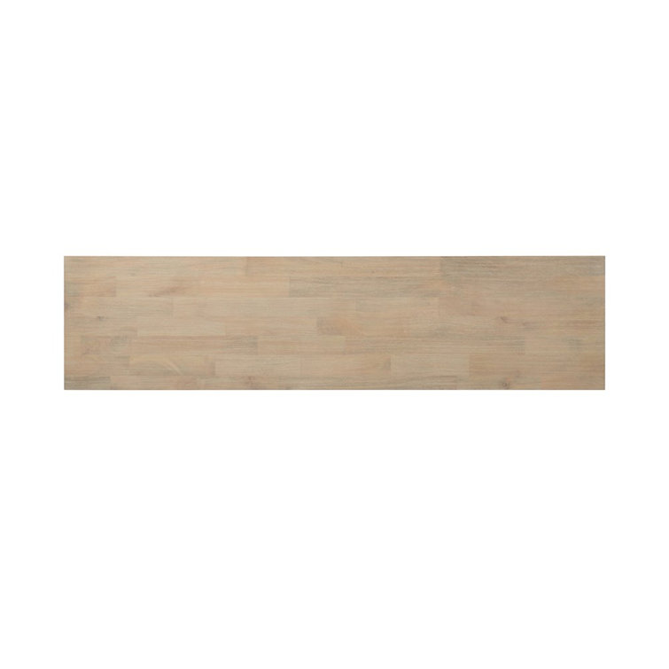 White Wash Mango Wood 72'' Sideboard with Natural Paneling