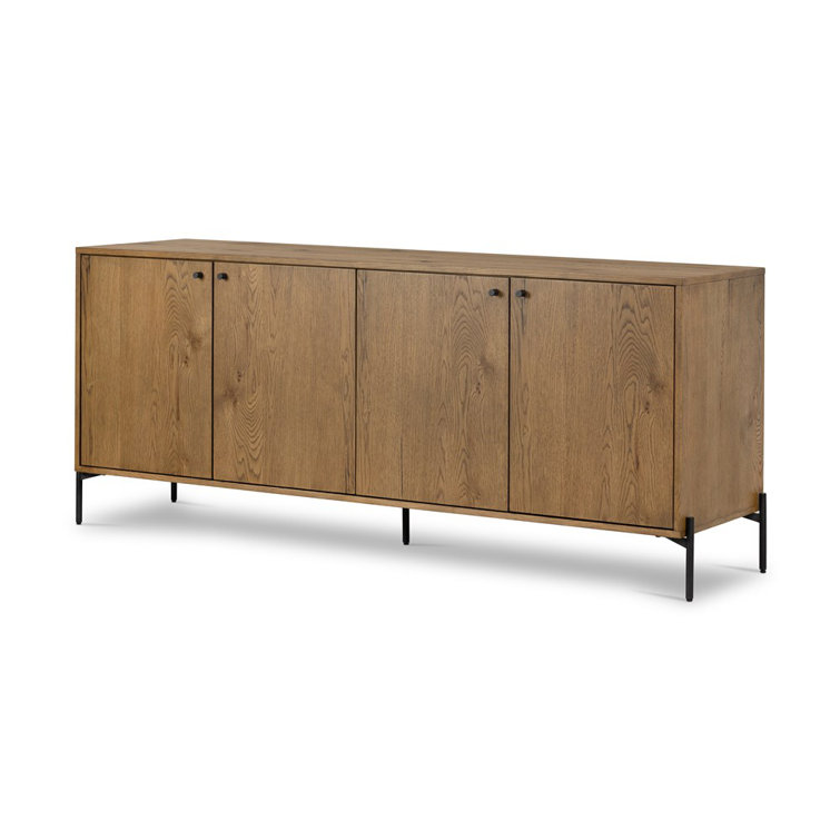 Eaton Contemporary Amber Oak & Black Resin Sideboard