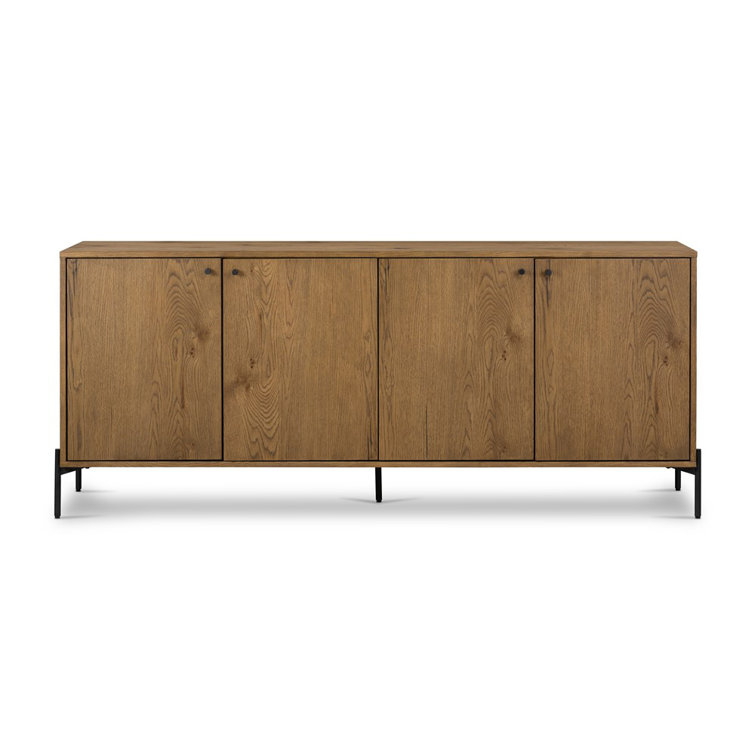 Eaton Contemporary Amber Oak & Black Resin Sideboard