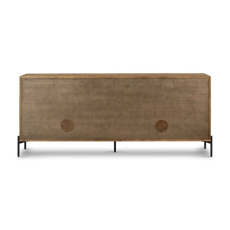 Eaton Contemporary Amber Oak & Black Resin Sideboard