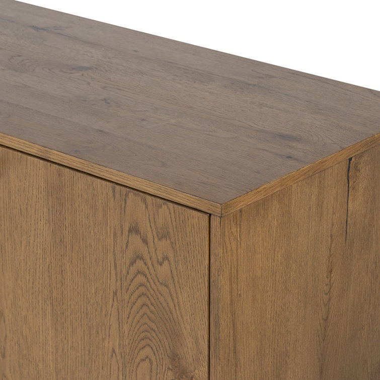 Eaton Contemporary Amber Oak & Black Resin Sideboard