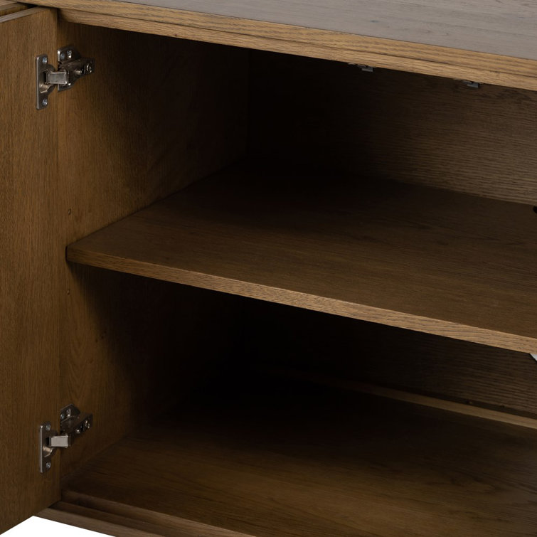 Eaton Contemporary Amber Oak & Black Resin Sideboard