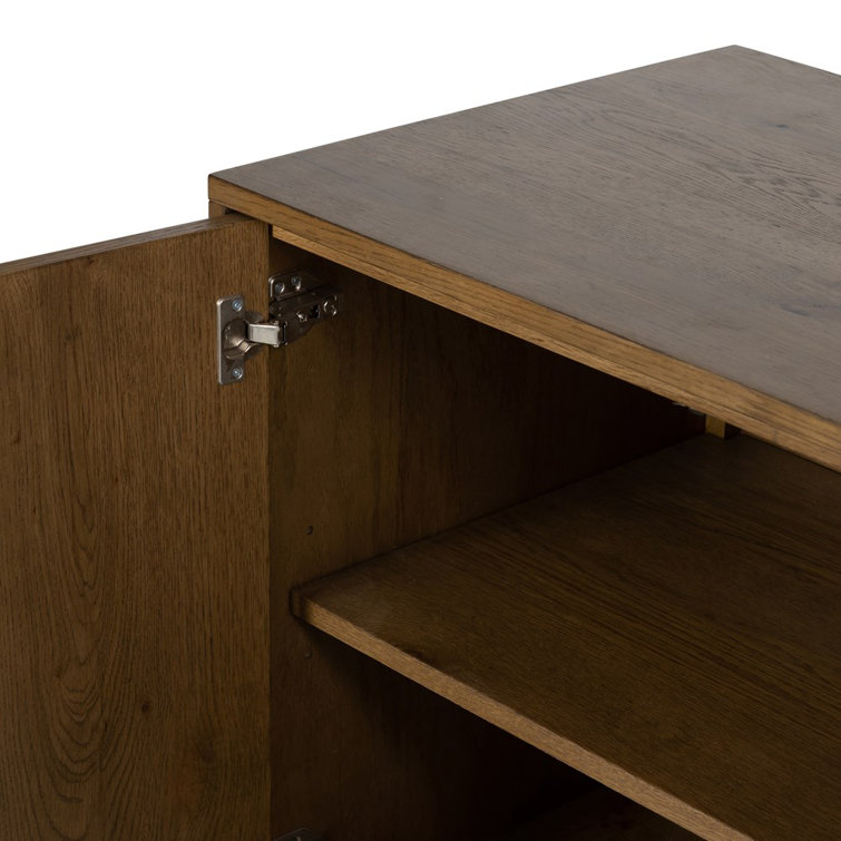 Eaton Contemporary Amber Oak & Black Resin Sideboard