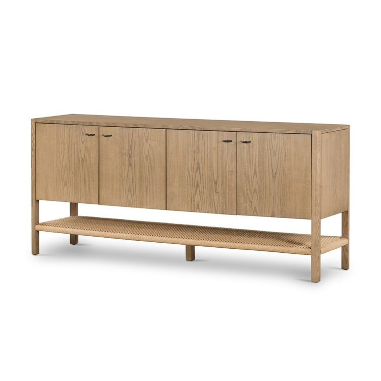 Zuma Contemporary 72'' Brown Sideboard in Ash with Iron Pulls