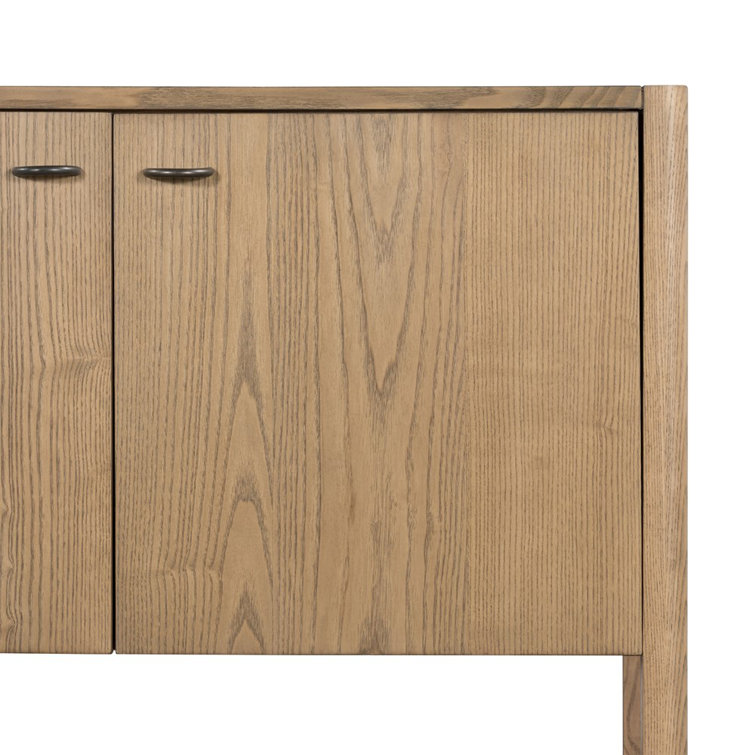 Zuma Contemporary 72'' Brown Sideboard in Ash with Iron Pulls