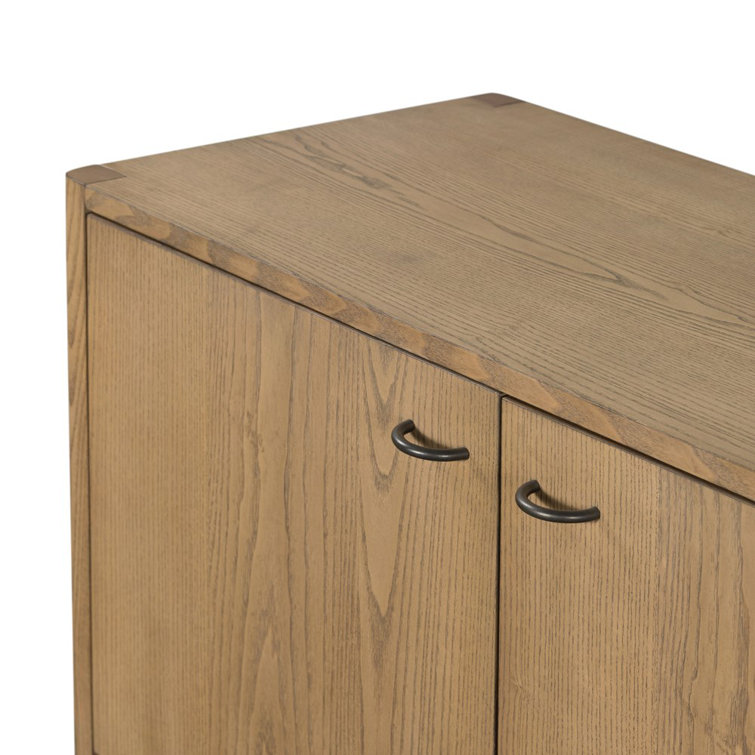 Zuma Contemporary 72'' Brown Sideboard in Ash with Iron Pulls