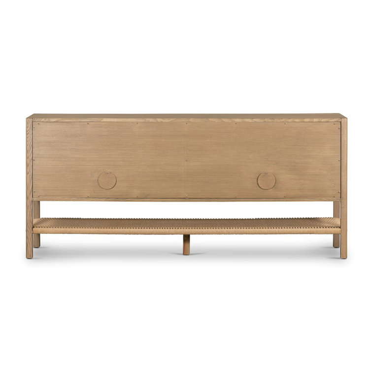 Zuma Contemporary 72'' Brown Sideboard in Ash with Iron Pulls