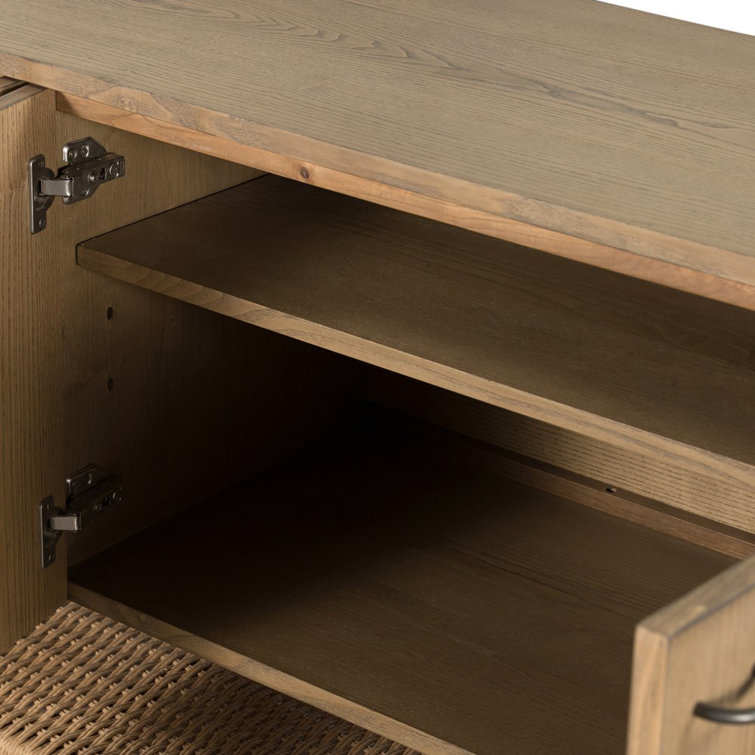 Zuma Contemporary 72'' Brown Sideboard in Ash with Iron Pulls