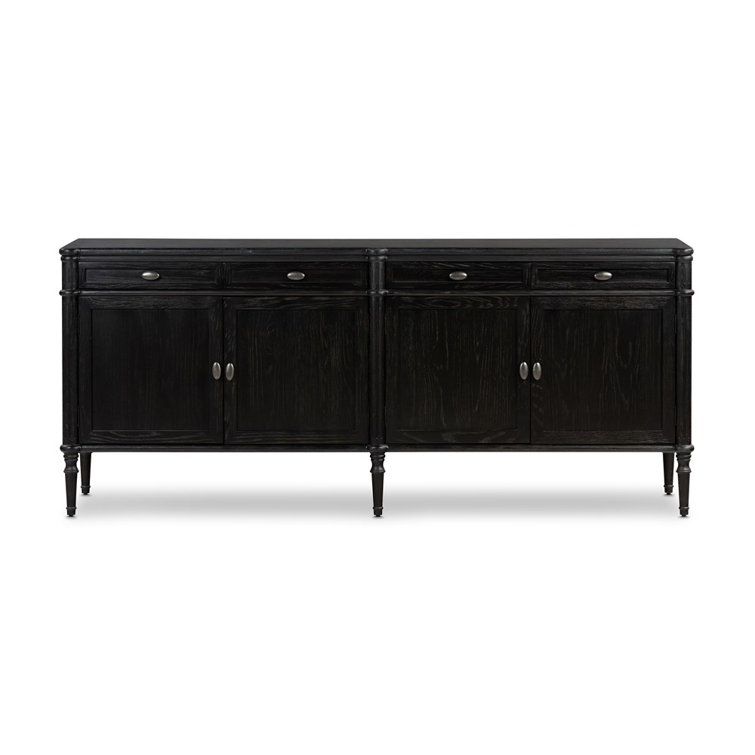 Distressed Black Oak 78.75'' Vintage Sideboard