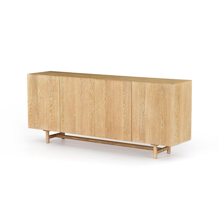 Mika 72'' Whitewashed Oak Veneer Sideboard