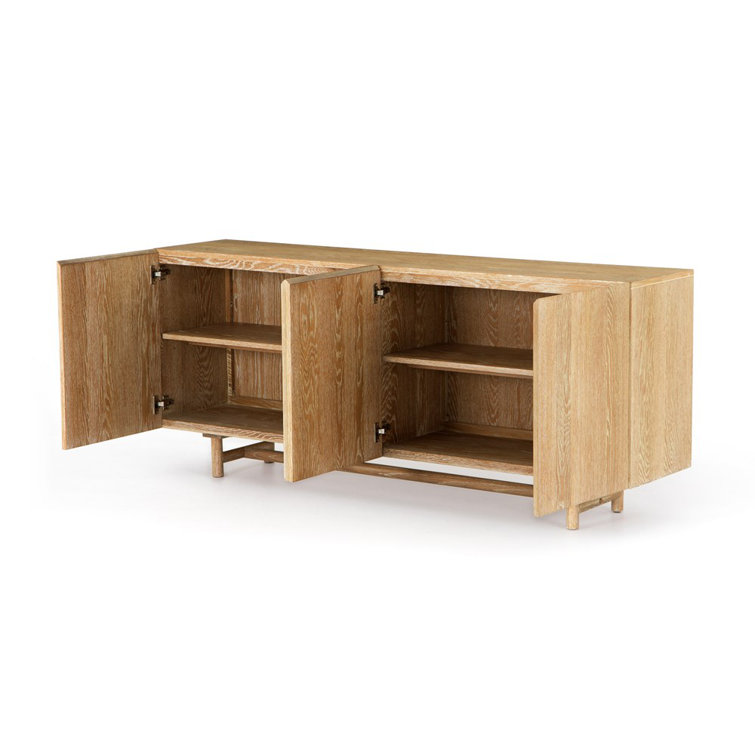 Mika 72'' Whitewashed Oak Veneer Sideboard