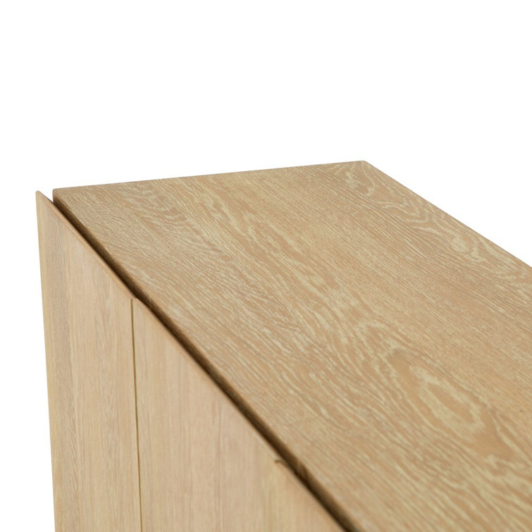 Mika 72'' Whitewashed Oak Veneer Sideboard