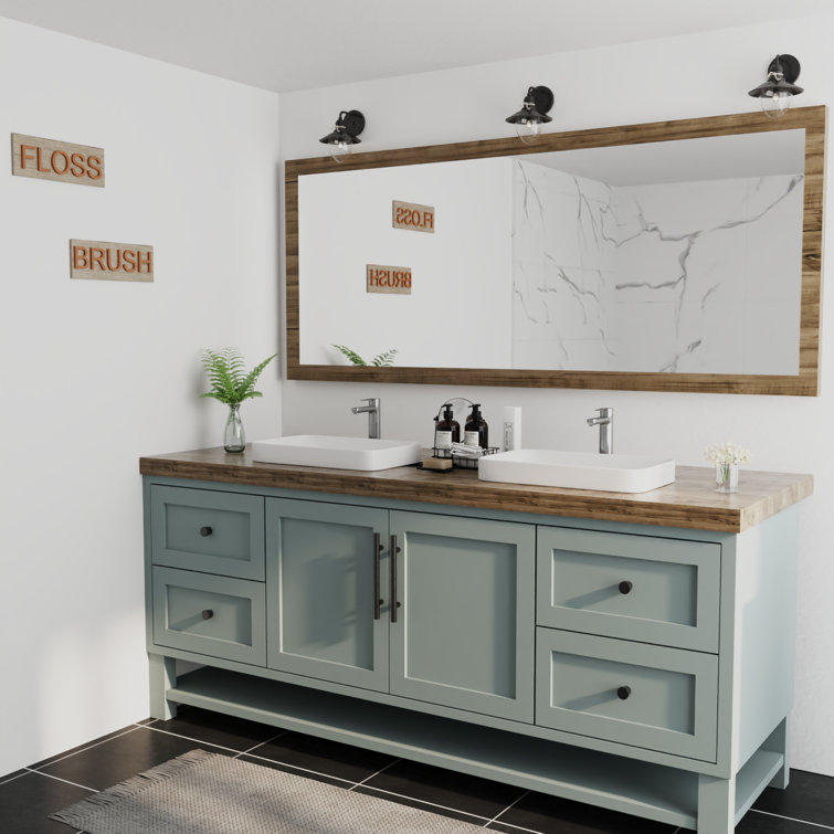 DeerValley 19'' White Ceramic Rectangular Above-Counter Vessel Sink