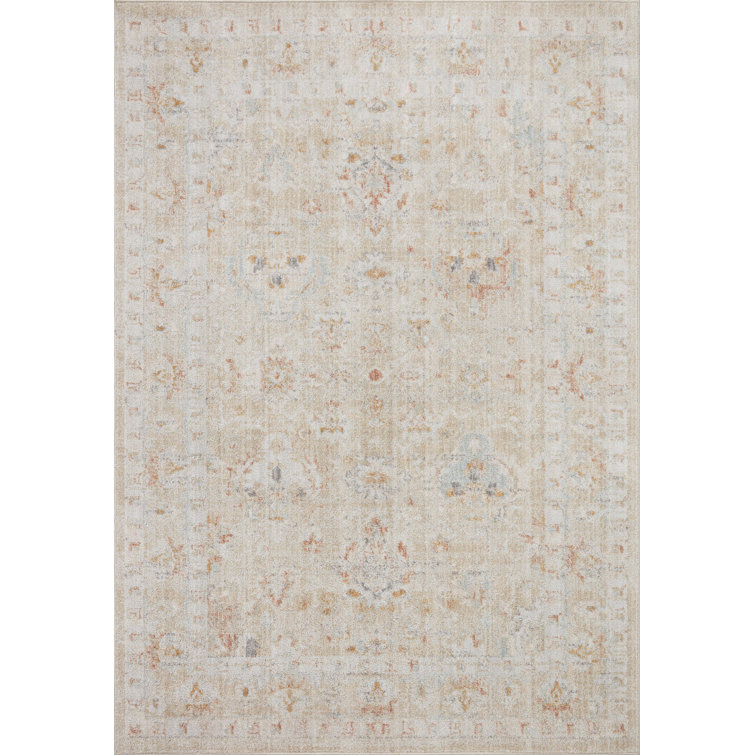 Monroe Sand and Sunrise Rectangular Synthetic Area Rug