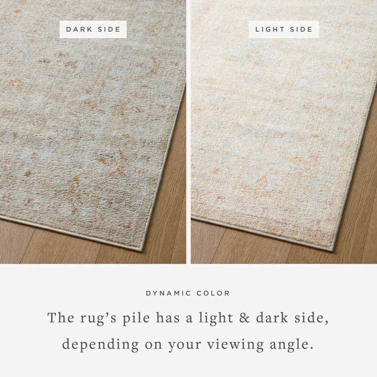Monroe Sand and Sunrise Rectangular Synthetic Area Rug