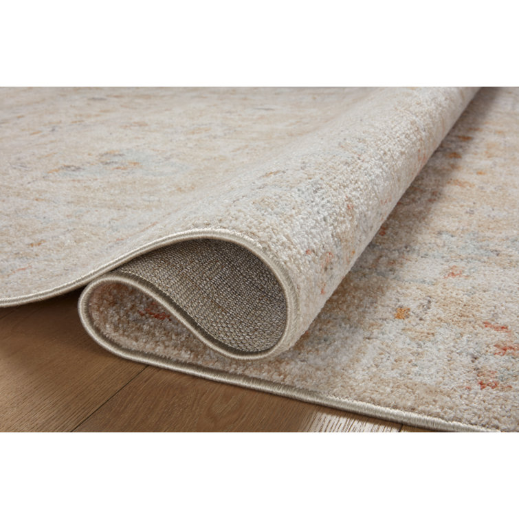 Monroe Sand and Sunrise Rectangular Synthetic Area Rug