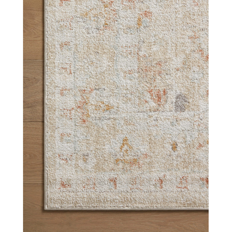 Monroe Sand and Sunrise Rectangular Synthetic Area Rug