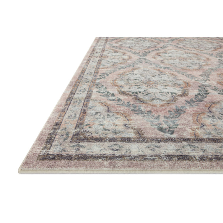 Blush Floral CloudPile Runner Rug 2'-6" x 7'-6"