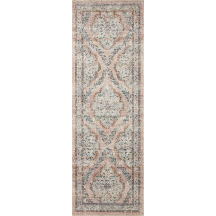 Blush Floral CloudPile Runner Rug 2'-6" x 7'-6"