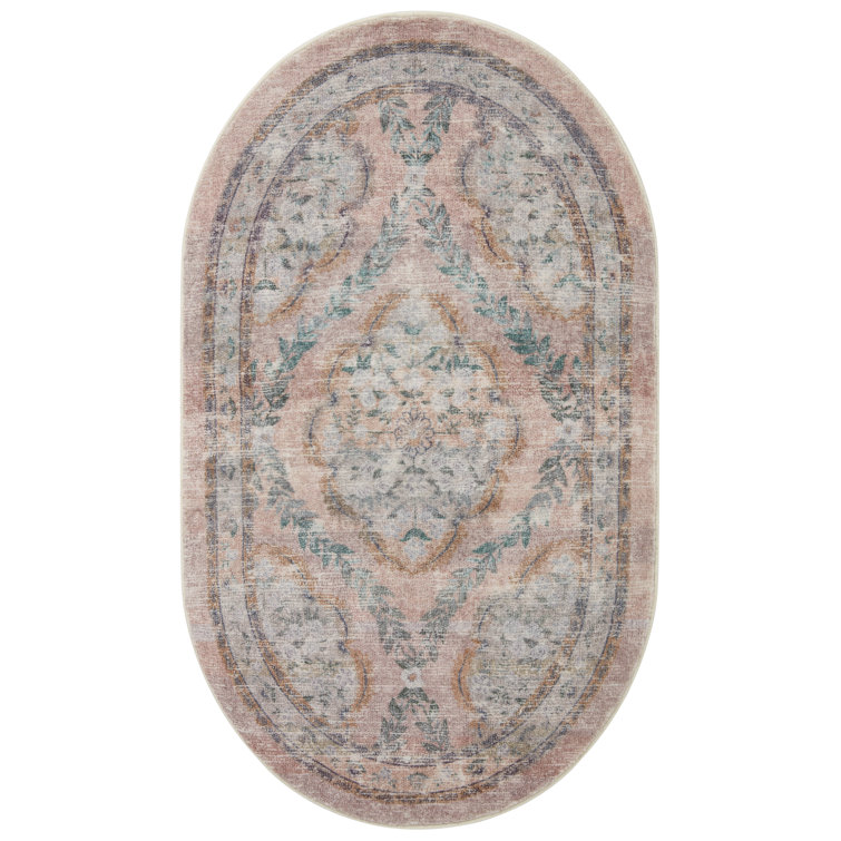 Blush Floral CloudPile Runner Rug 2'-6" x 7'-6"
