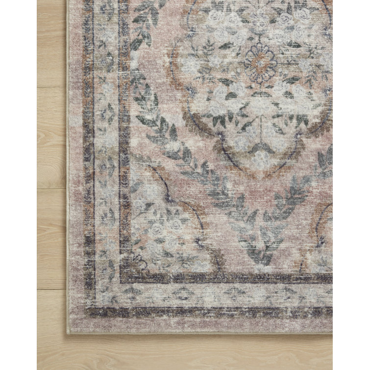 Blush Floral CloudPile Runner Rug 2'-6" x 7'-6"