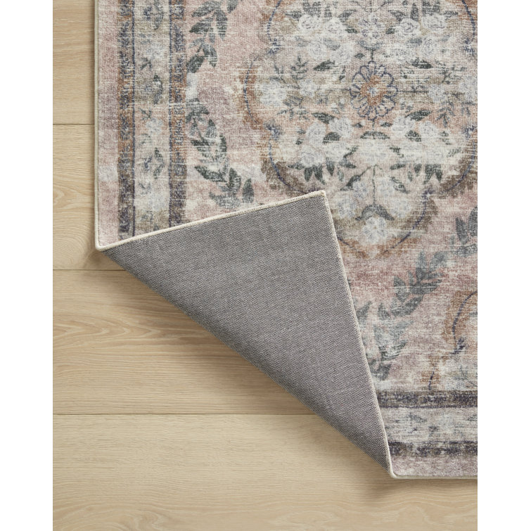 Blush Floral CloudPile Runner Rug 2'-6" x 7'-6"