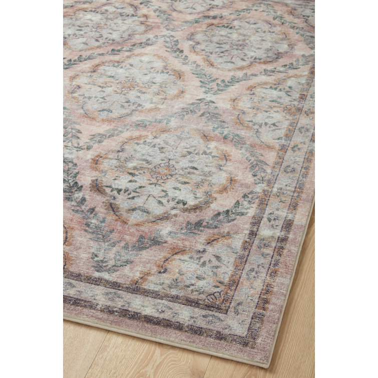 Blush Floral CloudPile Runner Rug 2'-6" x 7'-6"