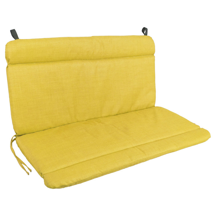 Lemon Yellow Polyester Outdoor Chaise Lounge Cushion
