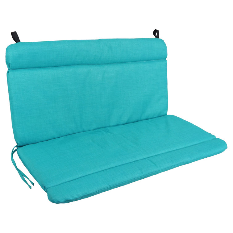 Aqua Blue Polyester Outdoor Chaise Lounge Cushion Set