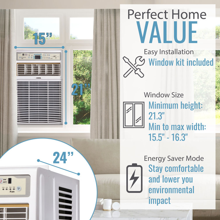 Keystone 10,000 BTU White Digital Window Air Conditioner