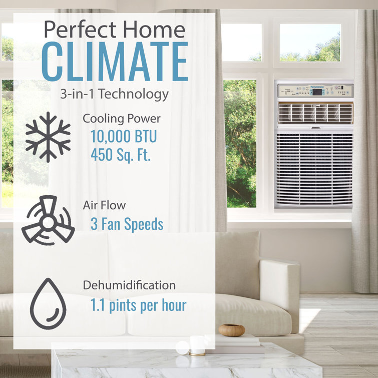 Keystone 10,000 BTU White Digital Window Air Conditioner