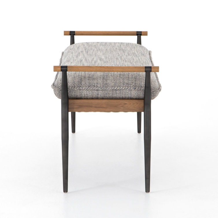 Grayson Transitional Slim-Profile Bench in Thames Raven