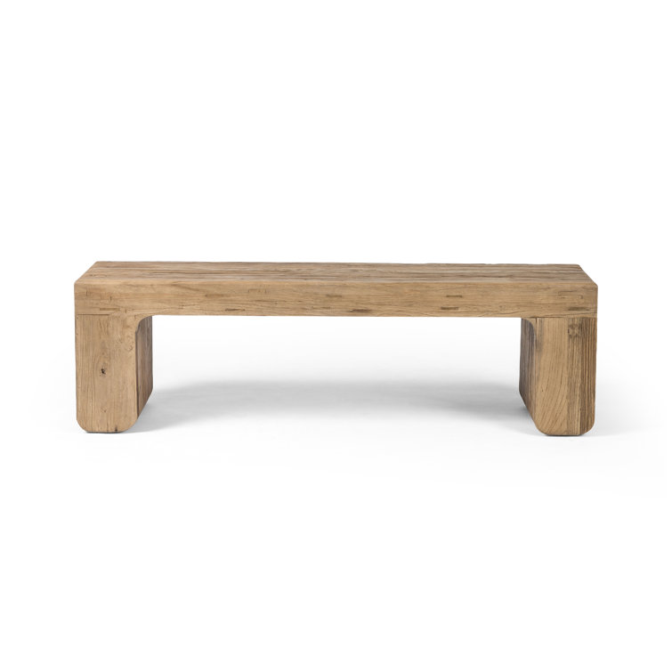 Chunky-Legged Merrick 60'' Rustic Elmwood Bench