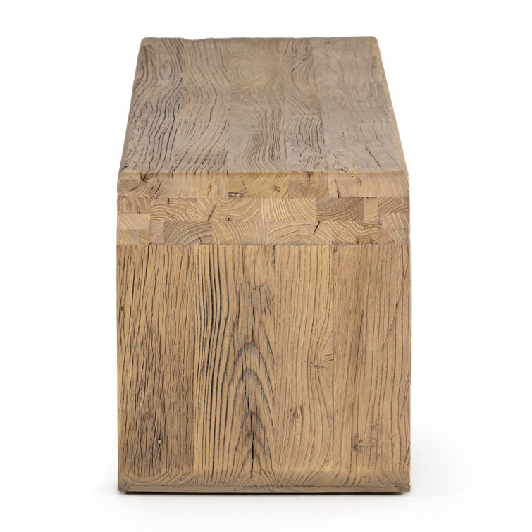 Chunky-Legged Merrick 60'' Rustic Elmwood Bench